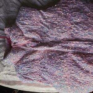 Pink Puff Sleeve Cowl Neck Top for Prom